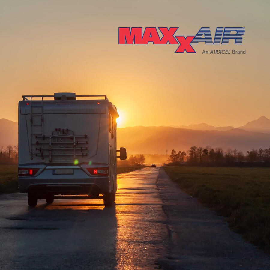 MAXXAIR MaxxFan Deluxe with Remote and Built-in Rain Shield